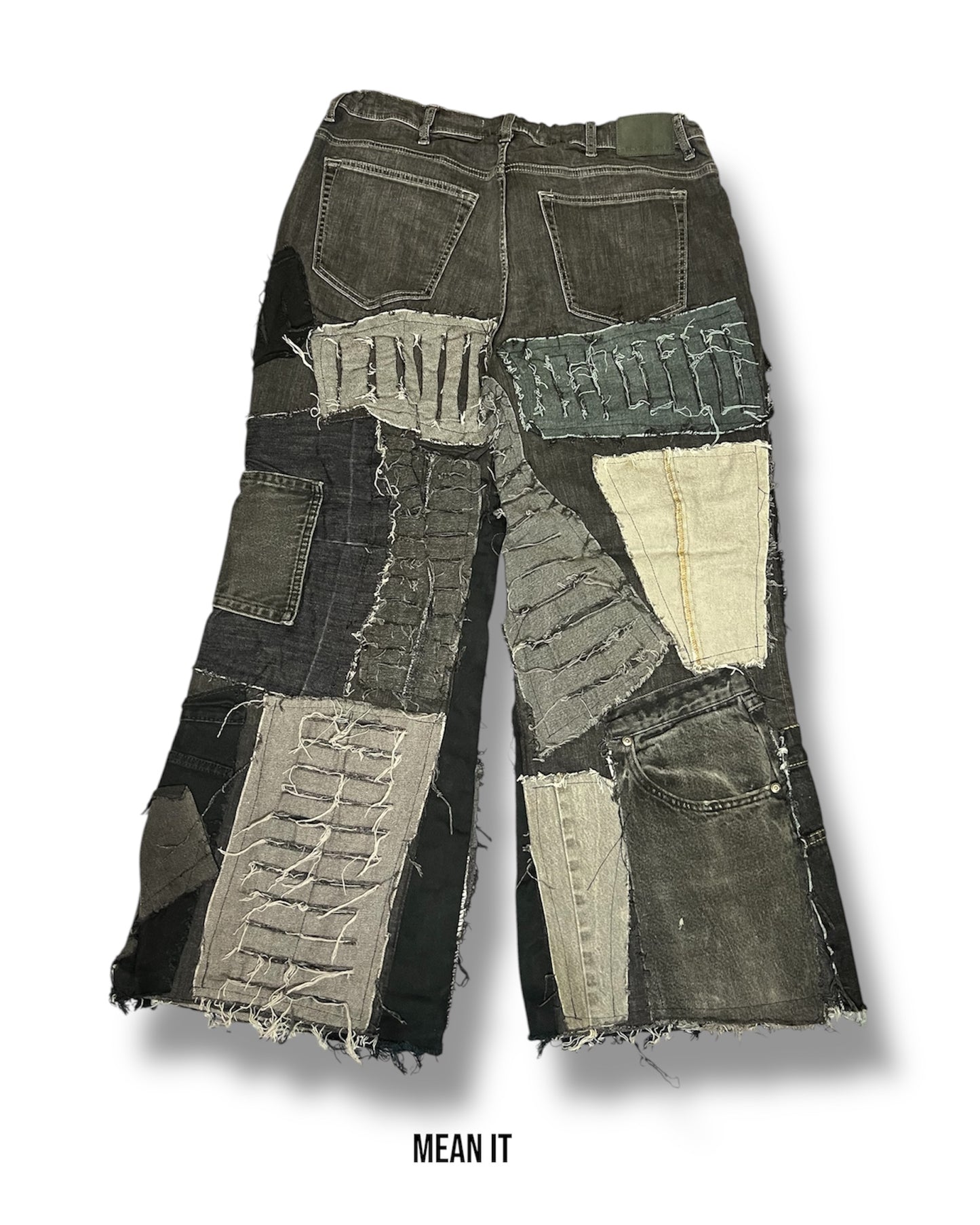 Patchwork Denim – Black, 30"-40"