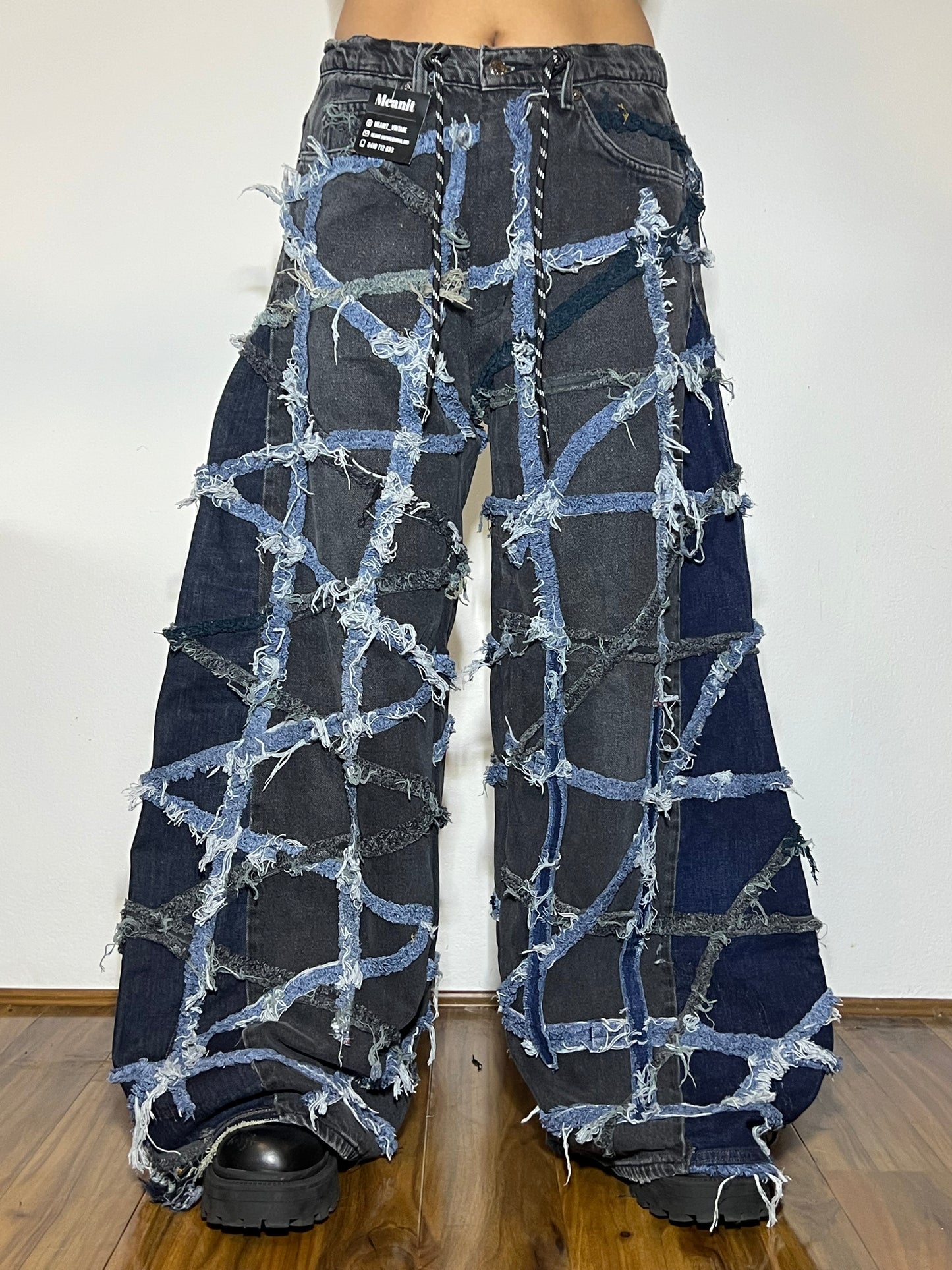 Patchwork Denim – Blue Cross Design, 26"-32"