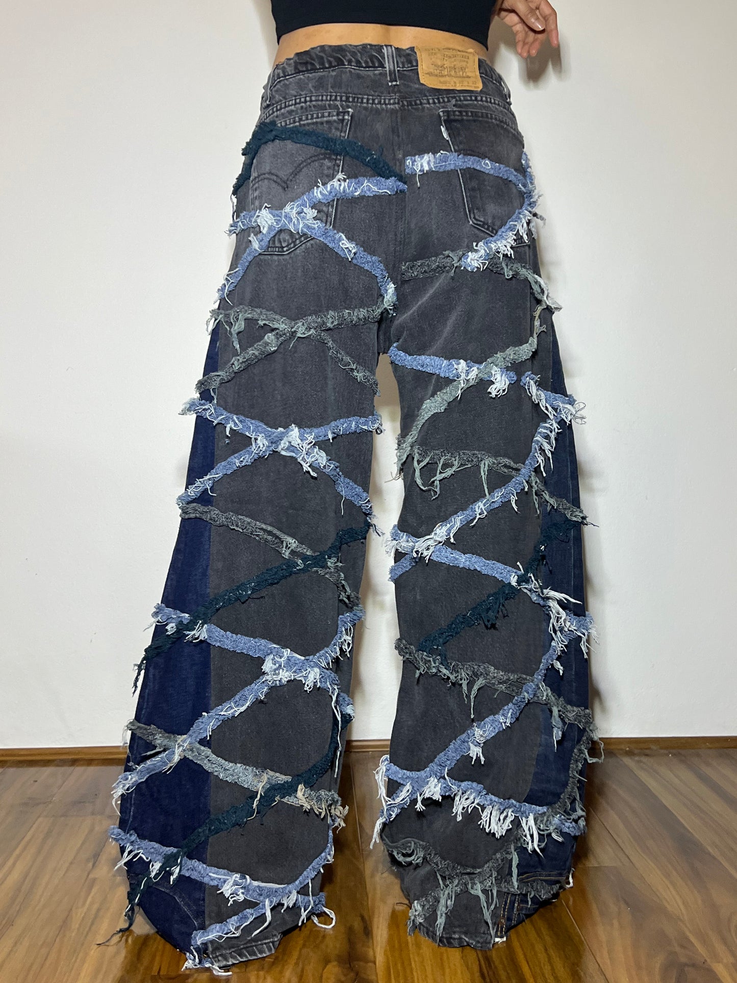 Patchwork Denim – Blue Cross Design, 26"-32"