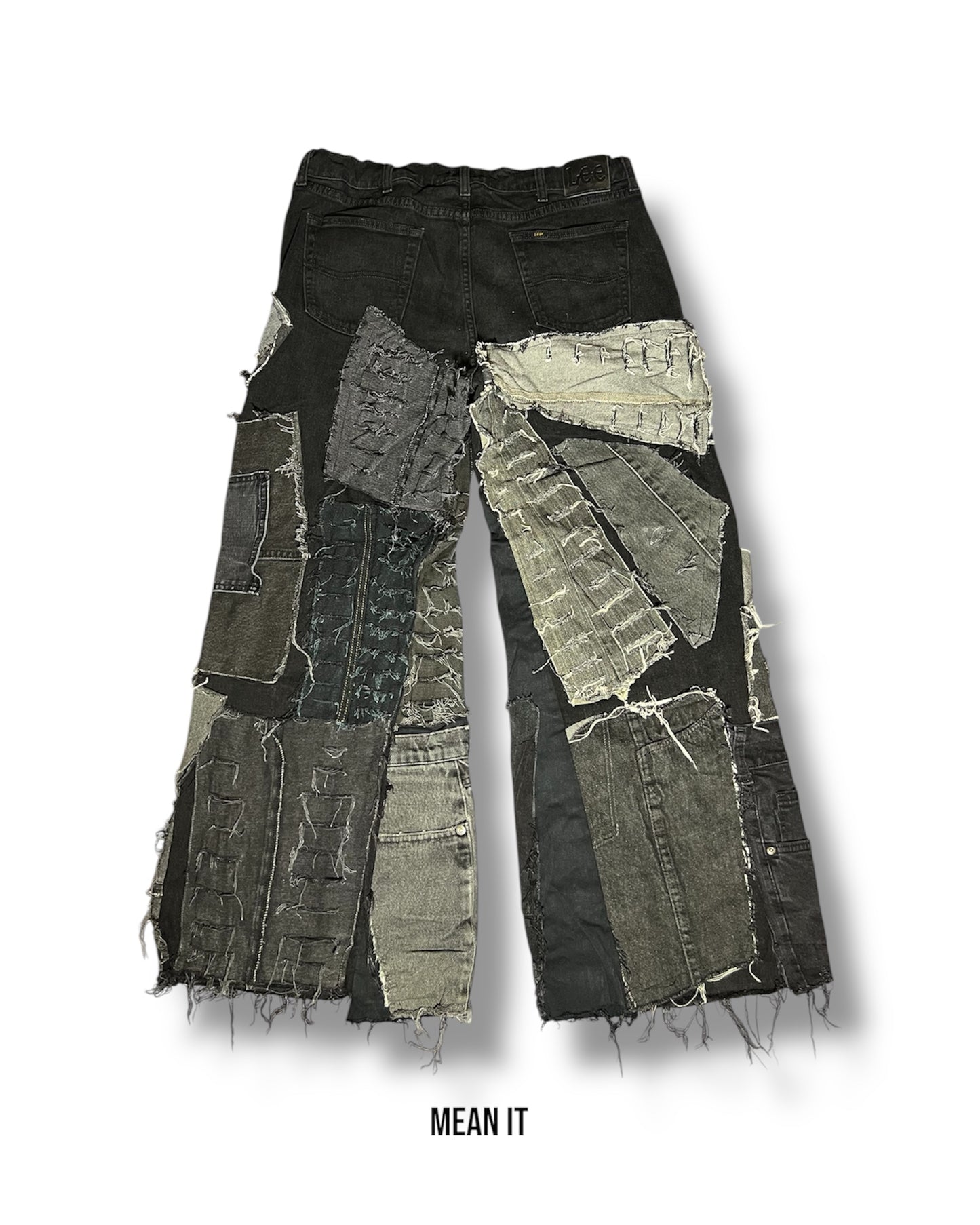 Patchwork Denim – Black, 30"-40"