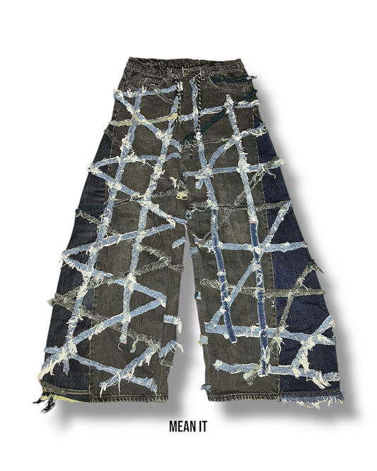 Patchwork Denim – Blue Cross Design, 26"-32"