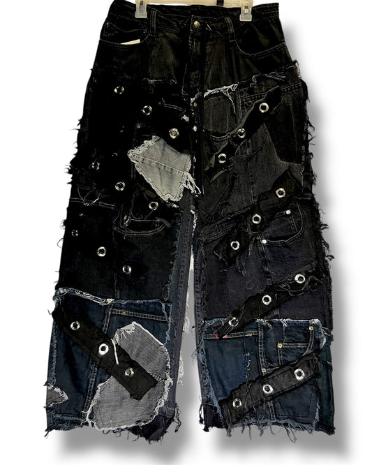 Patchwork Pants - Rings - Limited design, 28"-32"