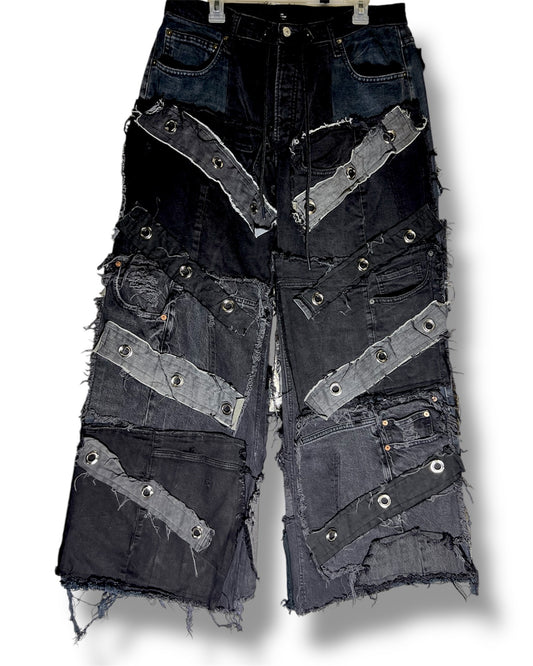 Patchwork Pants - Rings - Limited design, 27"-34"