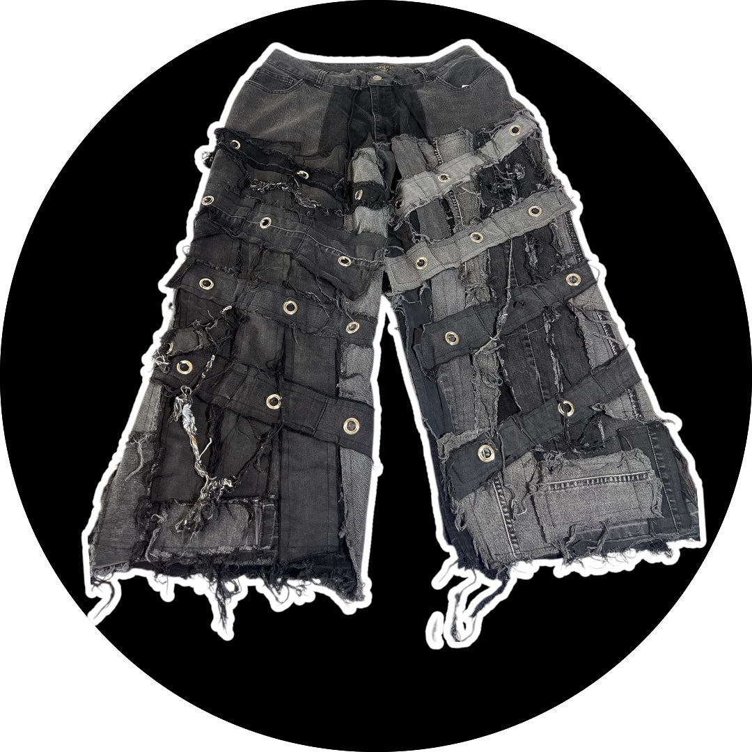 Patchwork Pants - Rings design, 30"-38"